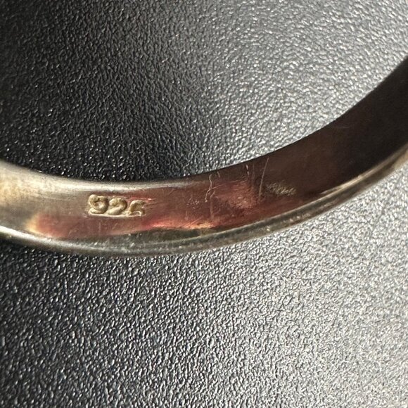 Vintage Sterling Silver Faux Turquoise Ring 925 Western Southwestern Size 6 Jewe - Picture 9 of 12